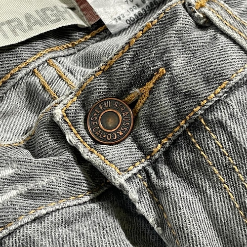 【W31 L34】 香港製 usa levi's 先染ブラック 569 詳細写真8