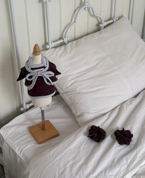 Sleeveless+Bolero/予約【tak!tak!tak!tak!】Choco (Mocha dot cardigan set)