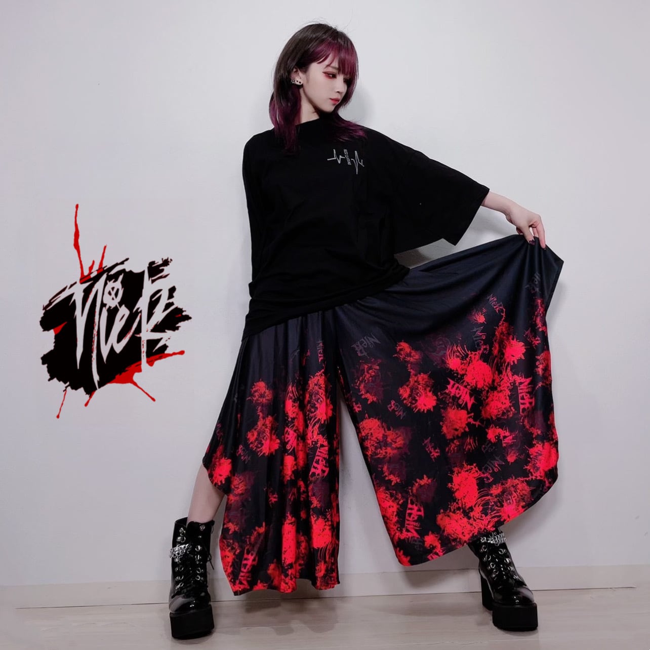 スカート風WIDE PANTS【彼岸花赤】 | NIER CLOTHING powered by BASE