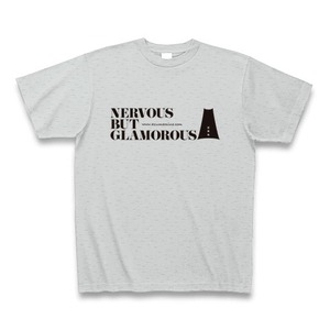 【BASE限定】　オリジナルロゴTシャツ　「NERVOUS BUT GLAMOUROUS」グレー