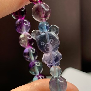 D21くまさんフローライトデザインブレスレット