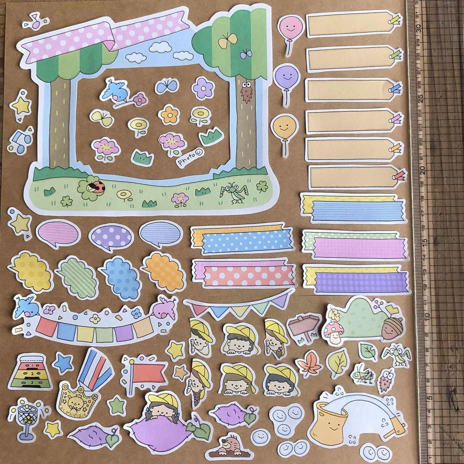 シール】アルバムフレーク *·⑅ 幼稚園・保育園行事 *·⑅ ☺︎先生や卒