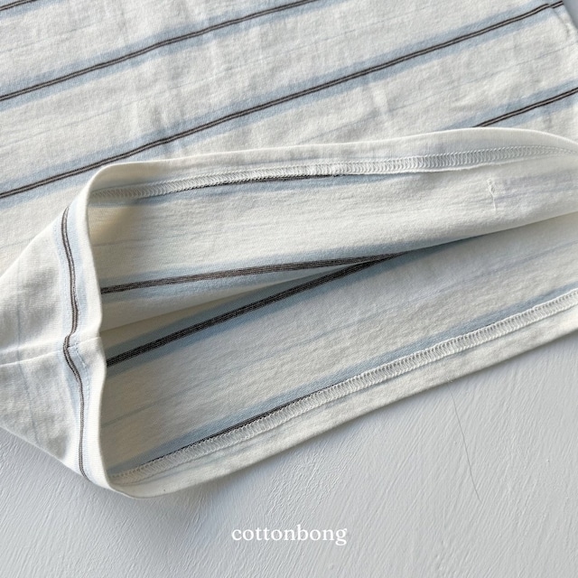 《予約》送料無料【cottonbong】adult ) Windy Stripe T-shirt