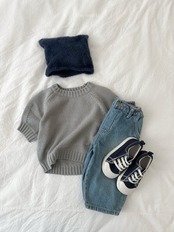 韓国子供服 / minirobe / 26Autumn / エンブレムニット / 秋服 *S~XL*