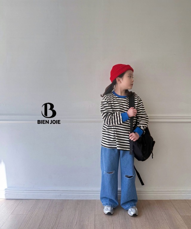 《送料無料》予約:マレンストライプT【BIENJOIE】