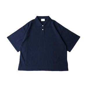 Big knit polo(Navy)