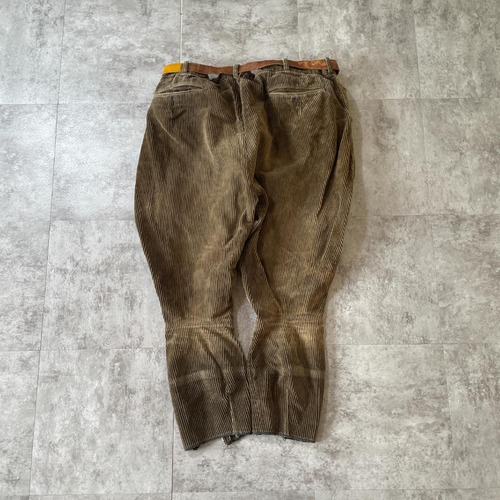 40s vintageベルト付き ジョッパーズ コーデュロイ ブラウン パンツ 詳細写真11