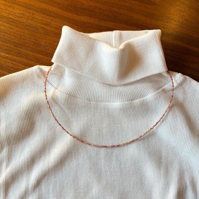 TOPANGA Jewelry　Mini gem necklace　Mahogany Stone　ミニジェムネックレス 　マホガニーストーン　チョーカー　天然石　パワーストーン　ギフト