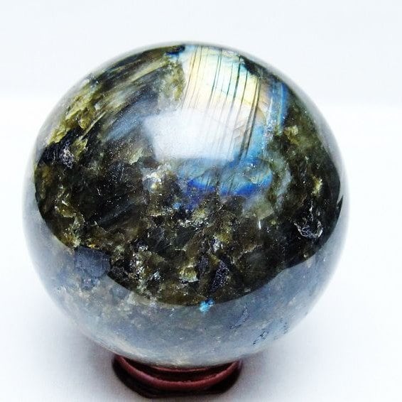 ラブラドライト 丸玉 78mm スフィア 一点物 151-9168
