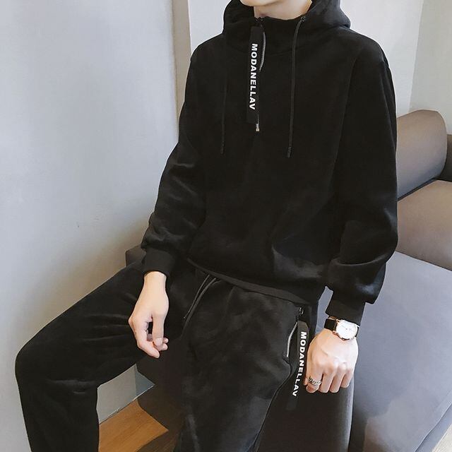 予約販売】スエット上下 ベロア セットアップ メンズ フード付き
