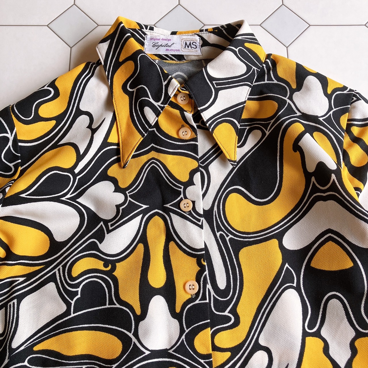 used レトロ 70s サイケ模様 シャツ 古着 ヴィンテージ vintage | 古着 