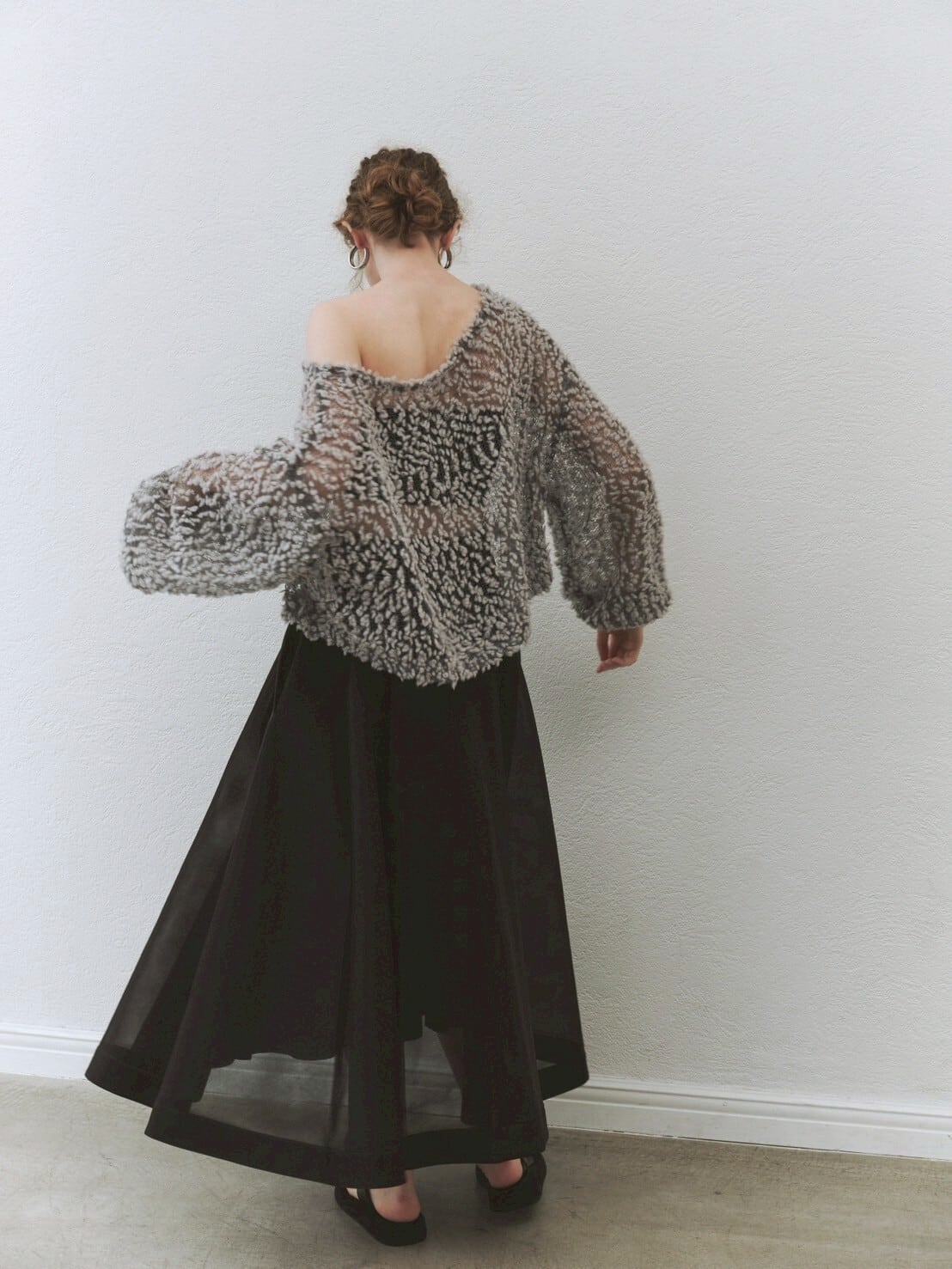 連休SALE！大人気即完【Cygne】ポップコーン透けニット ポップコーン透けニット Samuel グレー | Cygne