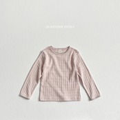 韓国子供服 / VIVID-I / 26Autumn / ピンタックアイレットTシャツ / キッズ服 / ジュニア服 / 秋服 *XS~JM*