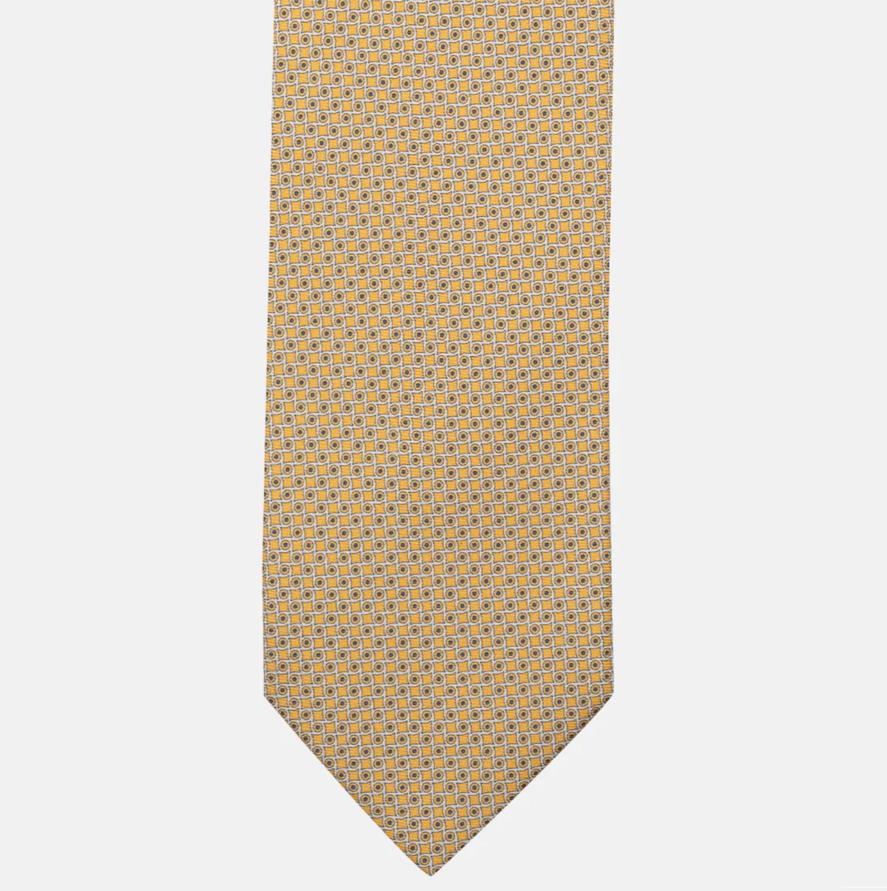 3-Fold Micro-Patterned Silk Tie, Yellow - T-561197Y