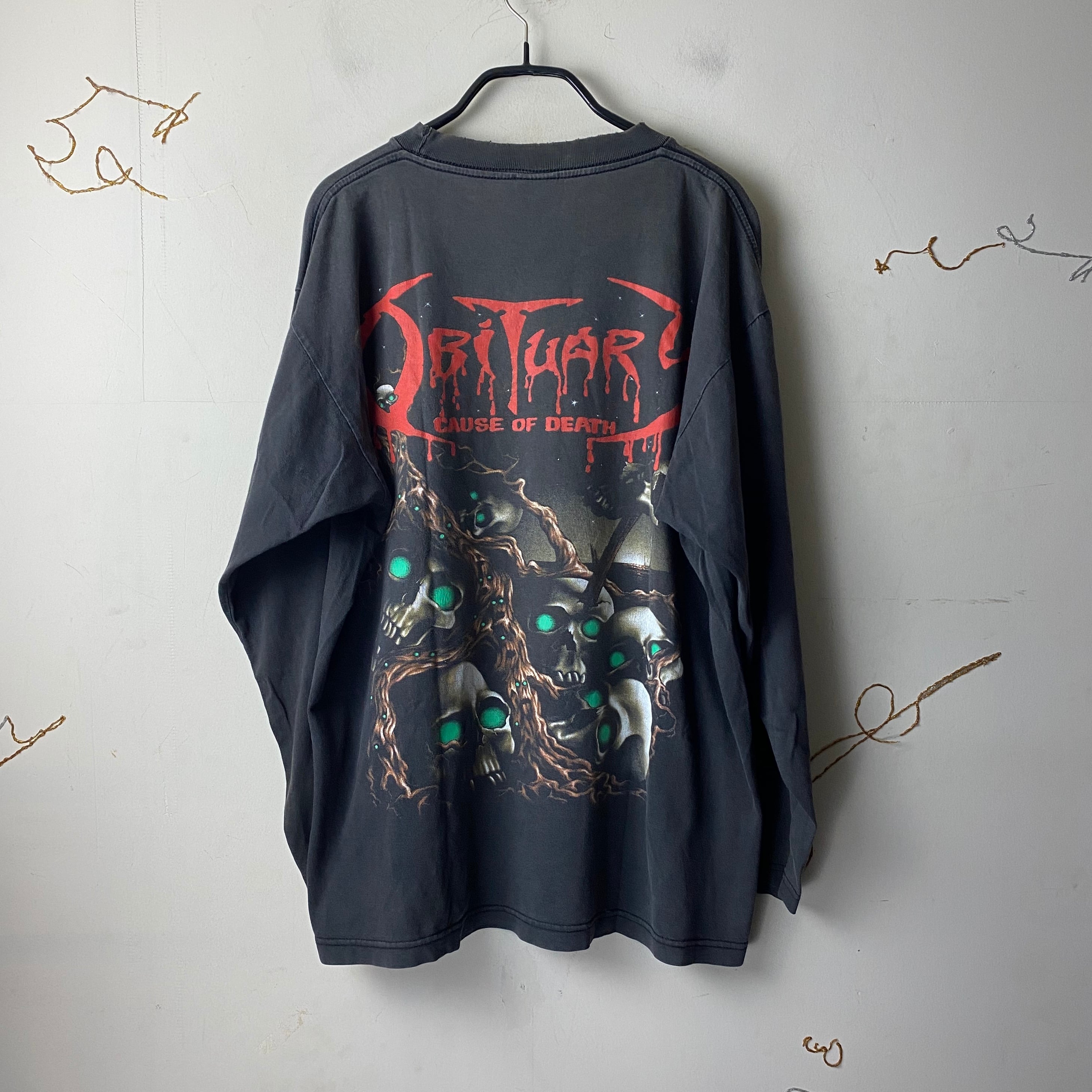 old OBITUARY long sleeves music tee “cause of death” | NOIR ONLINE