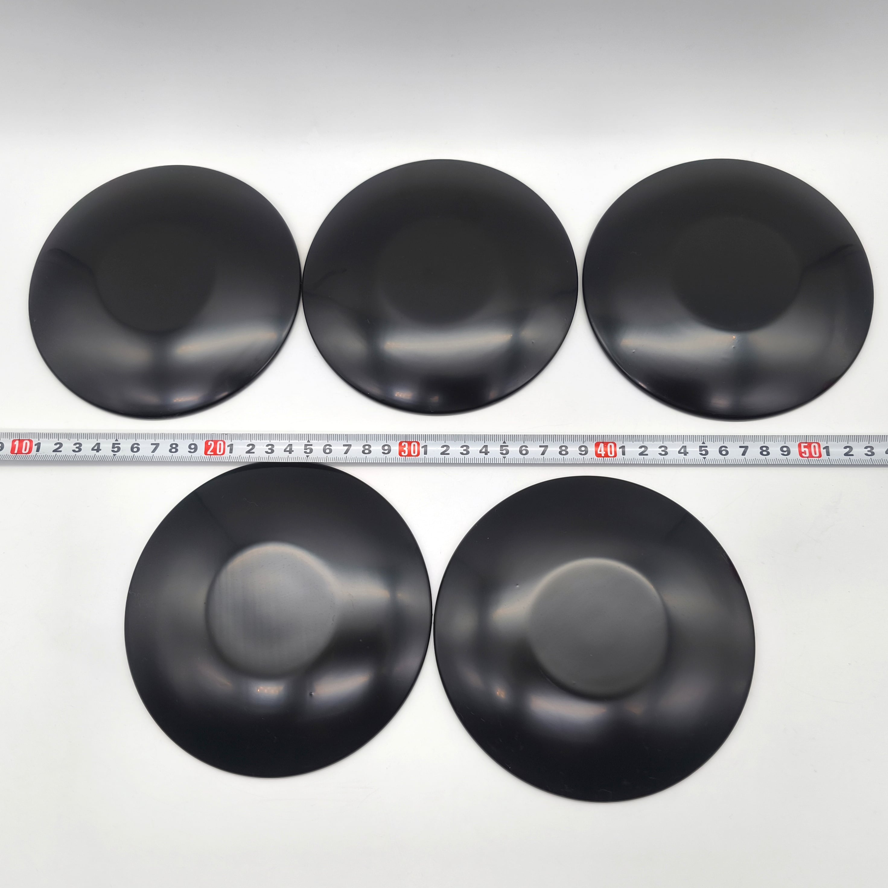 津軽塗（七々子塗）バカ塗り・銘々皿・5客揃・漆器・伝統工芸・No