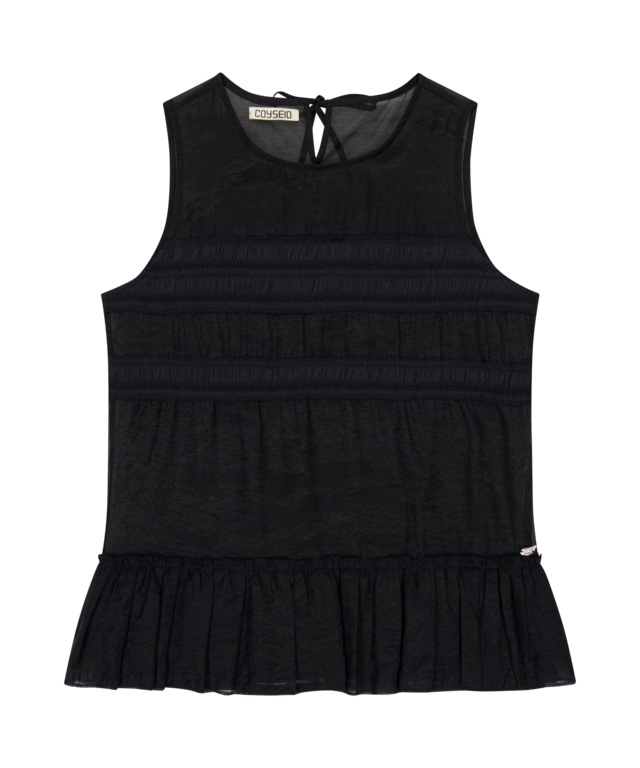 [COYSEIO] SHEER LAYERED SLEEVELESS BLACK 正規品 韓国ブランド 韓国通販 韓国代行 韓国ファッション コイセイオ 日本 店舗