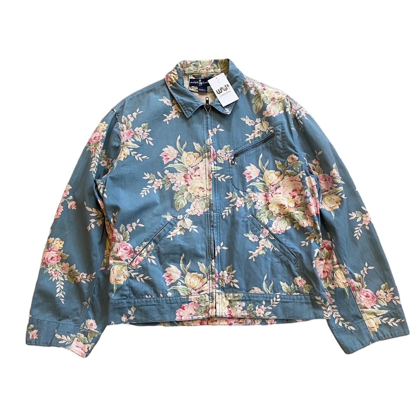 early 90s POLO Ralph Lauren floral pattern cotton flight blouson | What'z up