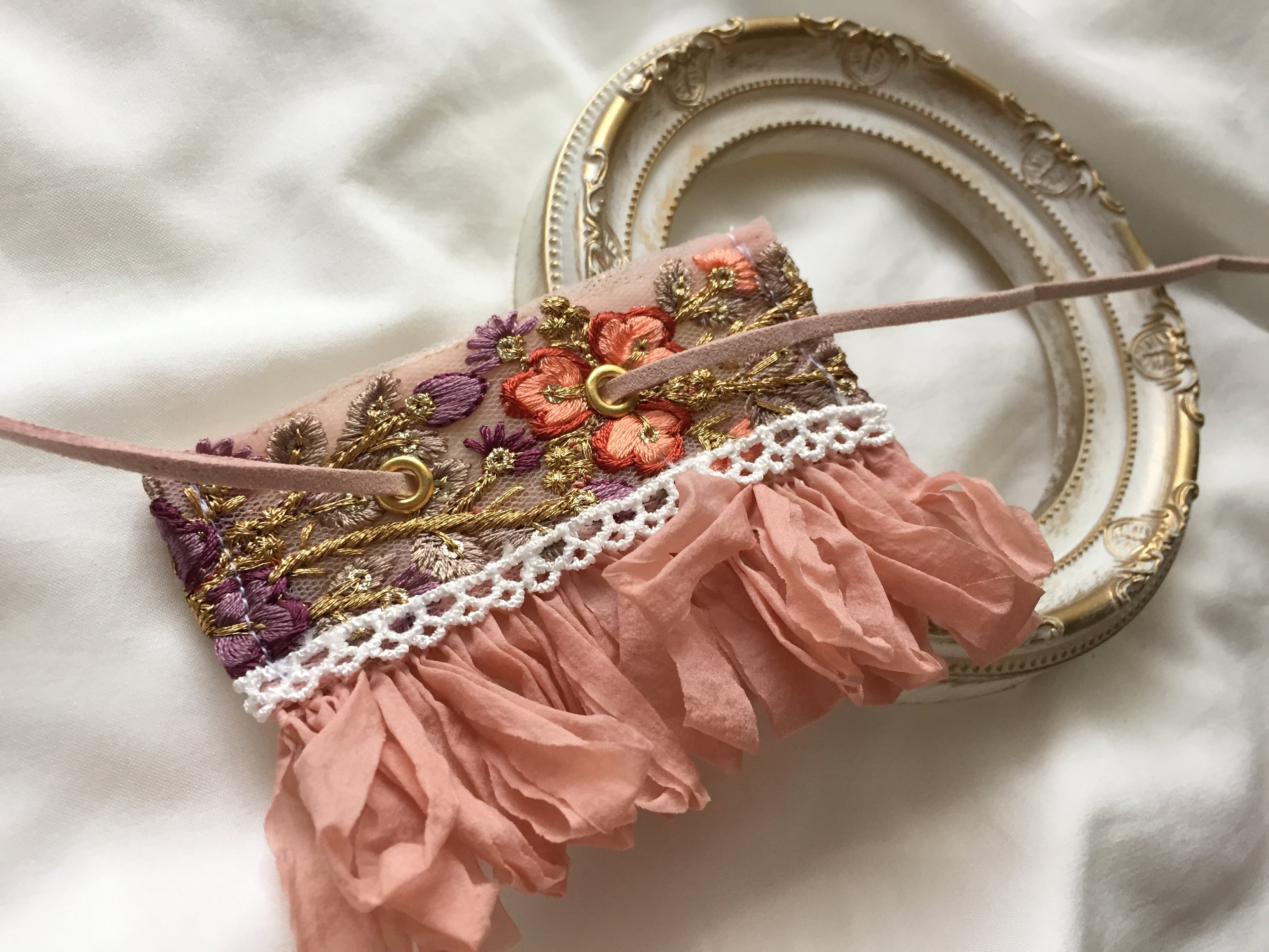 インド刺繍 リボン ポニーフック ラップリボン リボンラップ インド刺繍 リボン ポニーフック ラップリボン リボンラップ