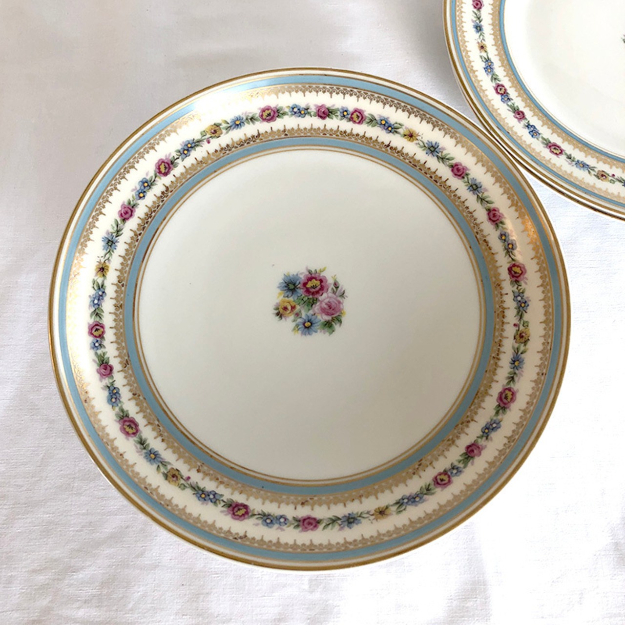 リモージュ Charles Ahremfeldt 小花ブーケのコンポティエ Limoges　コンポート 15TWf12