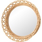 ミラー MR-716 鏡 姿見 壁掛け ウォールミラー 丸型 円型 ラタン 籐 シンプル おしゃれ ナチュラル リビング カフェ ショップ 店舗