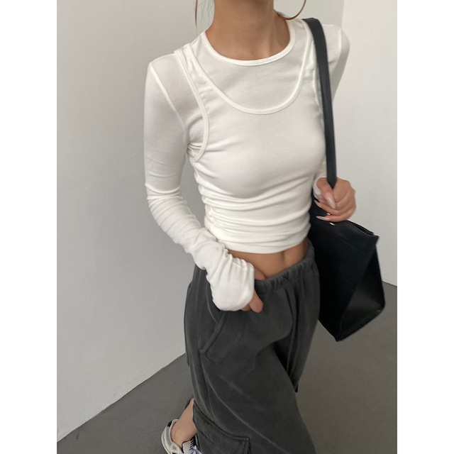 two-piece layered cut and sew 10961