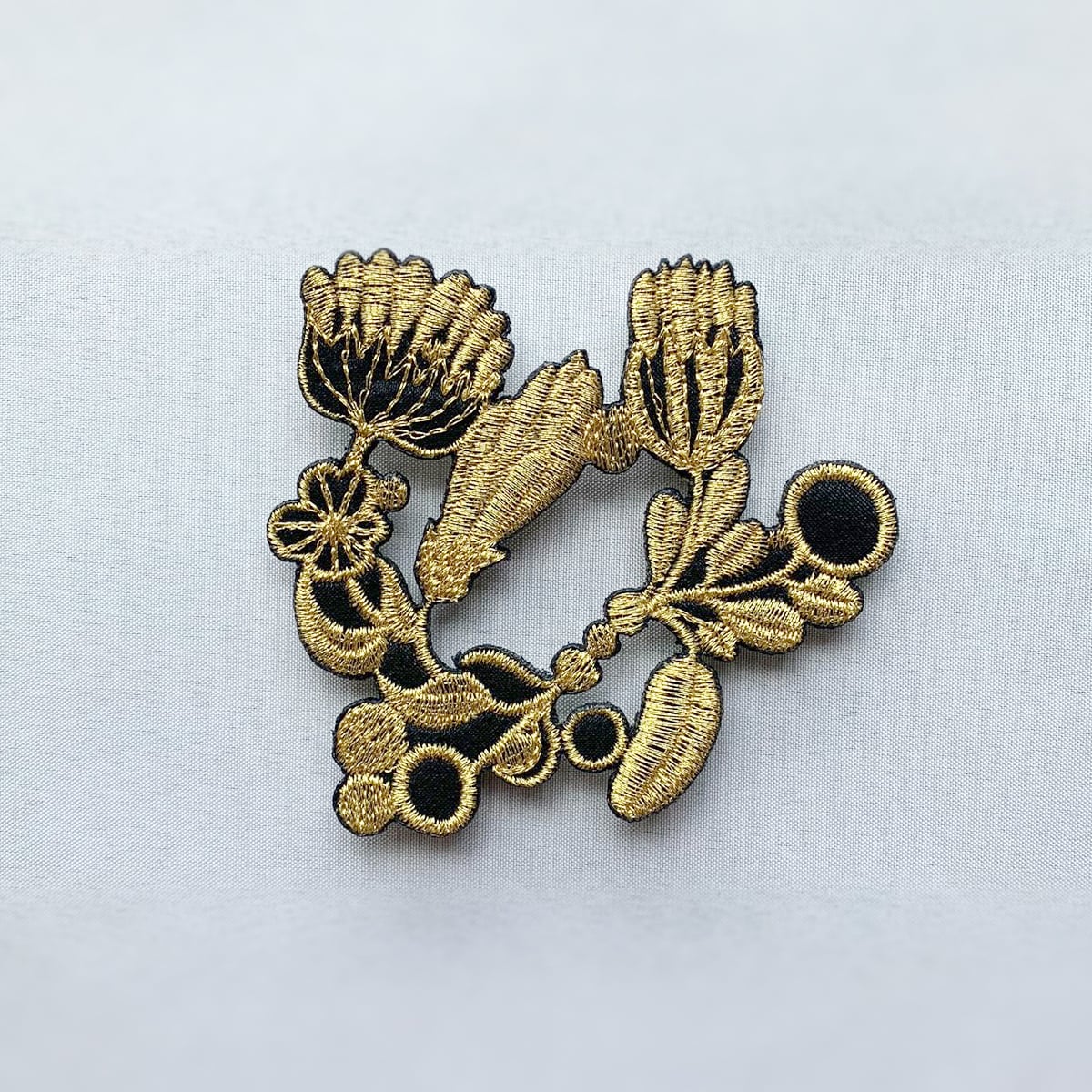 刺繍ブローチ ga.la (br-085）7色