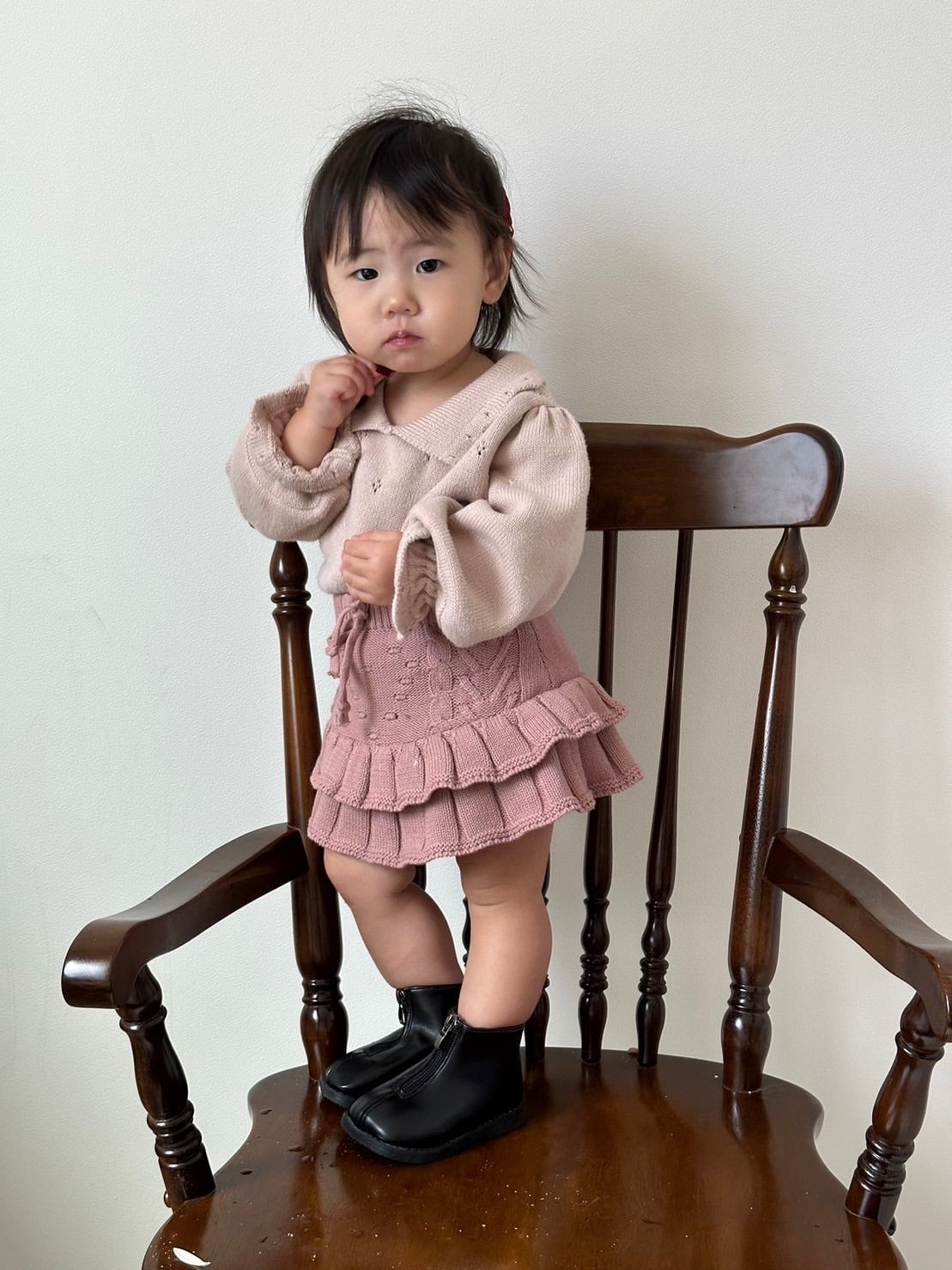 【予約】Heart knit skirt