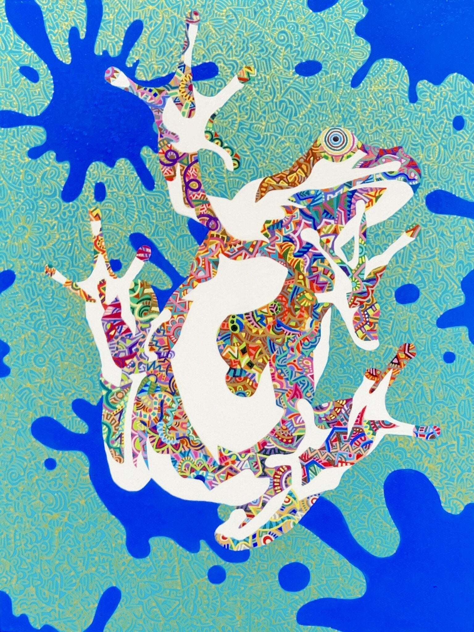 A-196/24】風景画 抽象画 星空 夜空 絵画 キャンバス 真作 インテリア