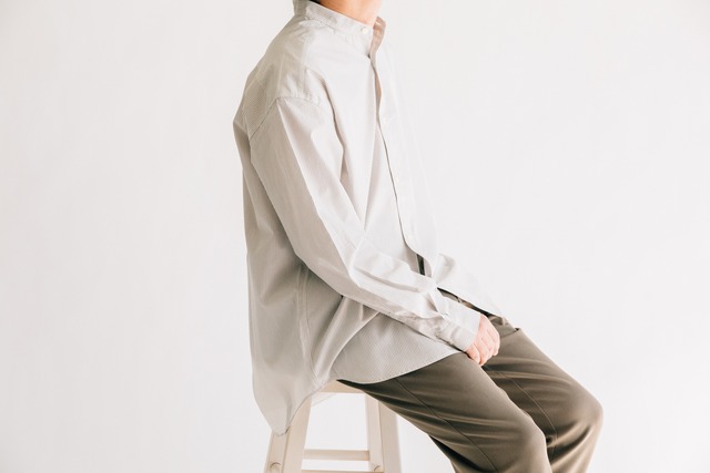 HIGH COUNT BROAD CLOTH - RELAXFIT BAND COLLAR SHIRTS：ハイカウントブロード - リラックスフィットバンドカラーシャツ