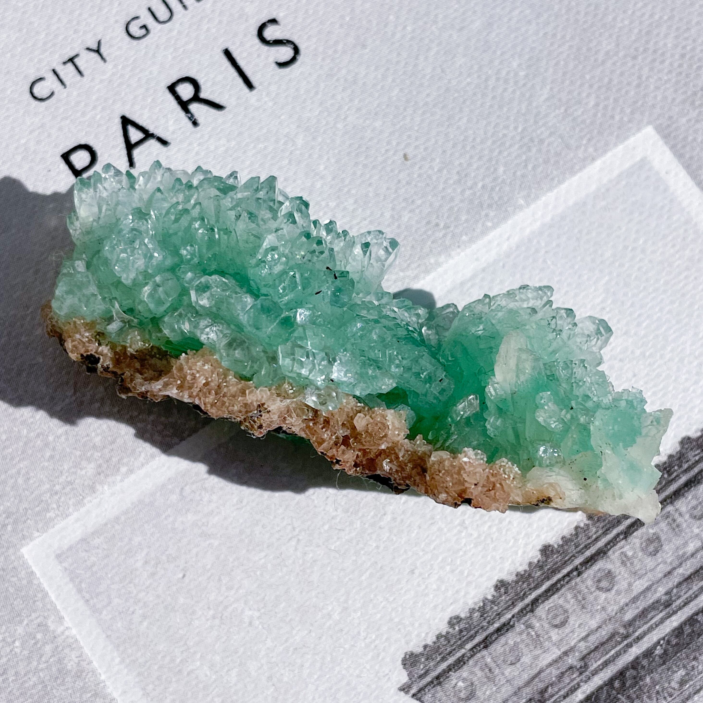 グリーンアポフィライト(20mmx45mm) Flower Green Apophyllite 20 ✧ フラワーグリーンアポフィライト