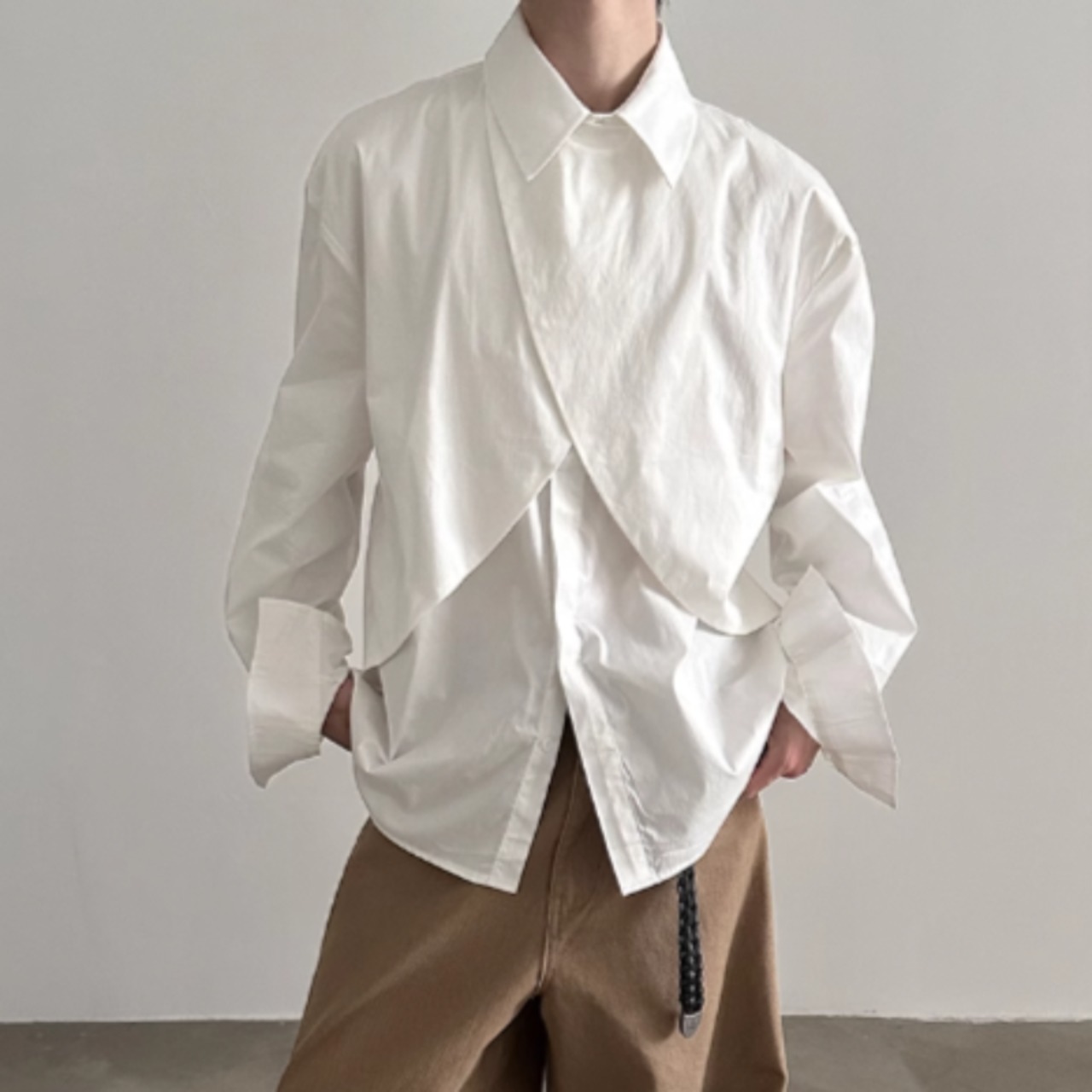 クロスデザインモードシャツ　0870