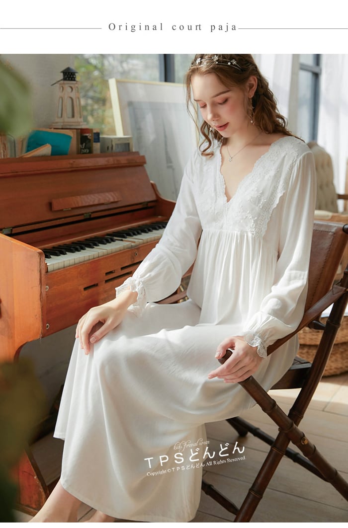 ネグリジェ パジャマ レディース パジャマ 大きいサイズ ワンピース