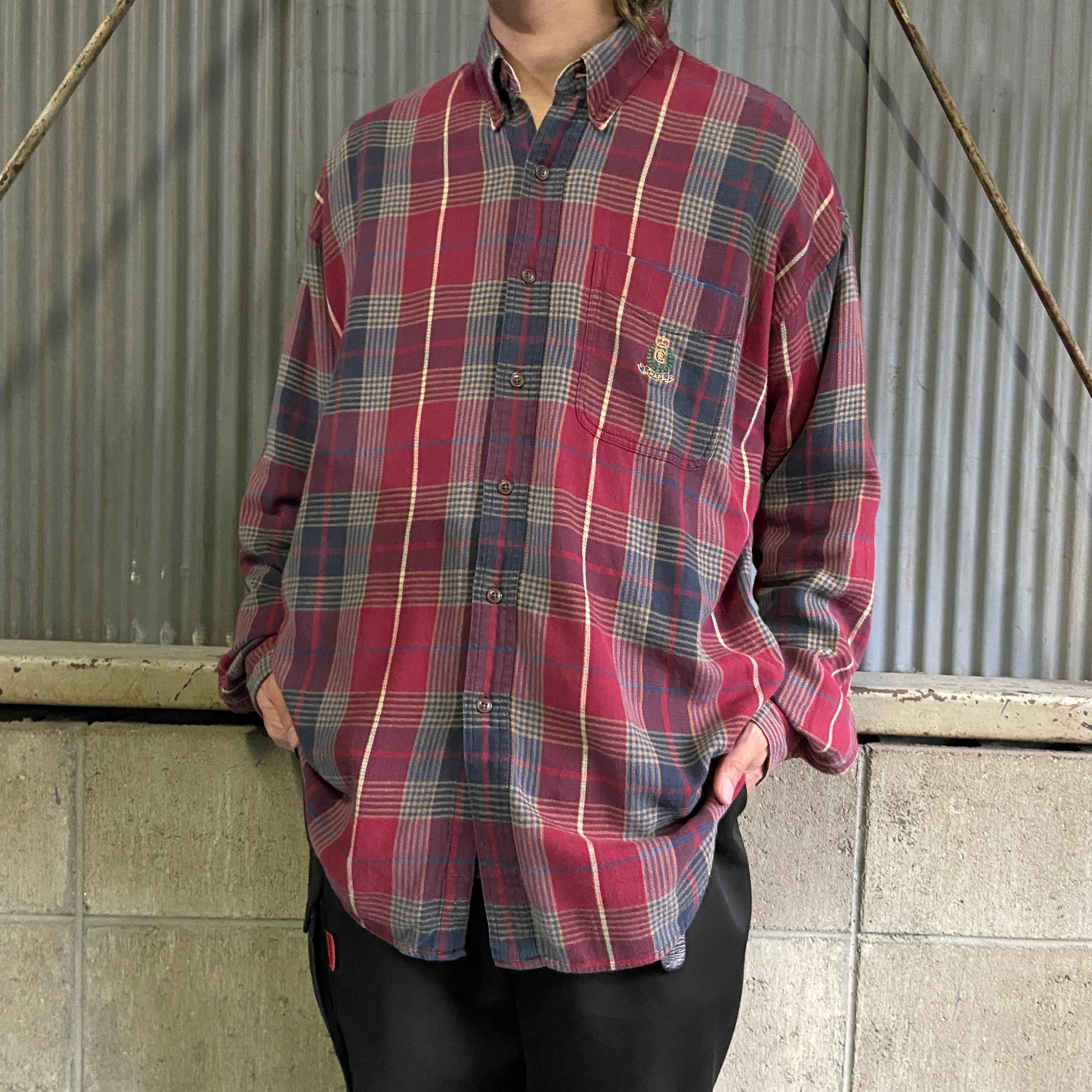 90年代 CHAPS Ralph Lauren チャップス ラルフローレン チェックシャツ 