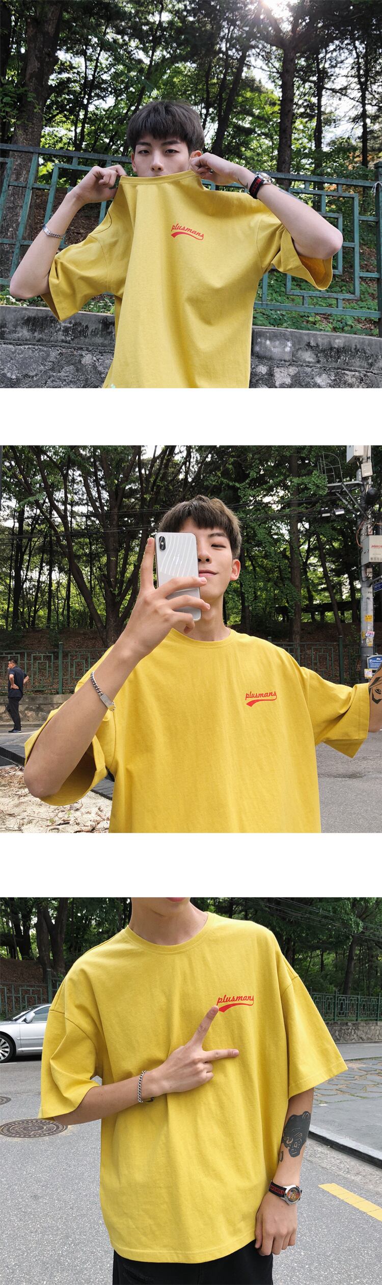 全3色 Tシャツ カットソー カジュアル シンプル 無地 おしゃれ