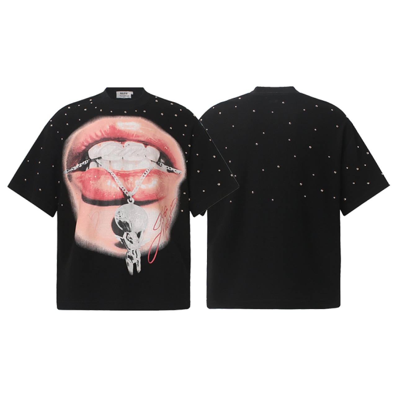 VINTAGE ストリート 唇ワッフル Tシャツ T2126