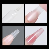 ネイルチップ オーバル ロングL 超薄 全貼り 両面マット 付け爪 15サイズ 240枚セット ノンサンディング フルカバー プレーンチップ クリアチップ 練習用