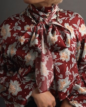 Chloe / Botanical Tie Blouse