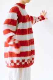 Red icemint mohair sweater