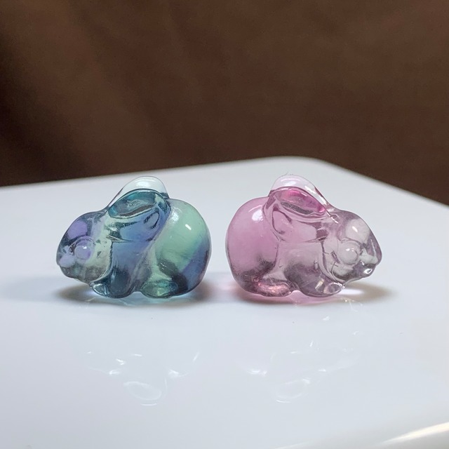 5.ペアうさちゃん･フローライトうさぎ