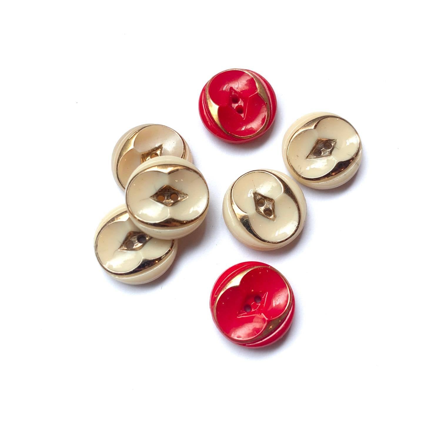 40's オーバル模様のチェコスロバキアヴィンテージボタンS（14mm