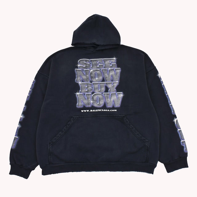 【BALENCIAGA】Large Fit Hoodie(FADED BLACK)