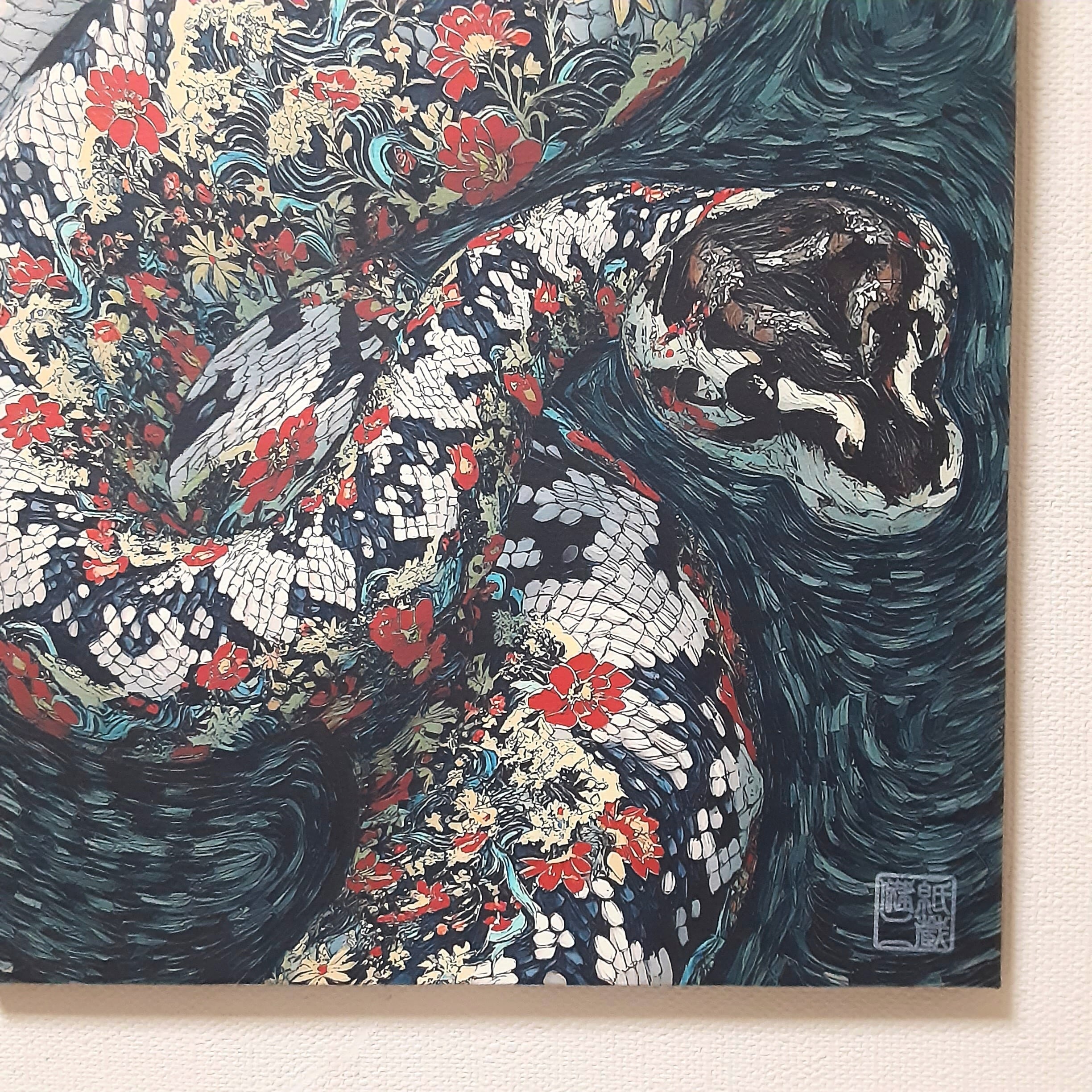 絵画【ボールパイソン・改和彫りアザンティック2】 | ペーパークラフト