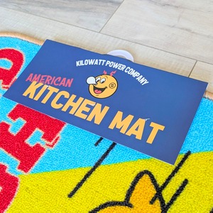 【 Reddy Kilowatt ( レディ・キロワット ) 】キロワット / American MAT ( 裏面滑り止め加工 ) / キッチンマット / ふかふかマット / フロアマット / バス / エントランス / ロングバージョン〚アメリカン雑貨 アメトイ〛