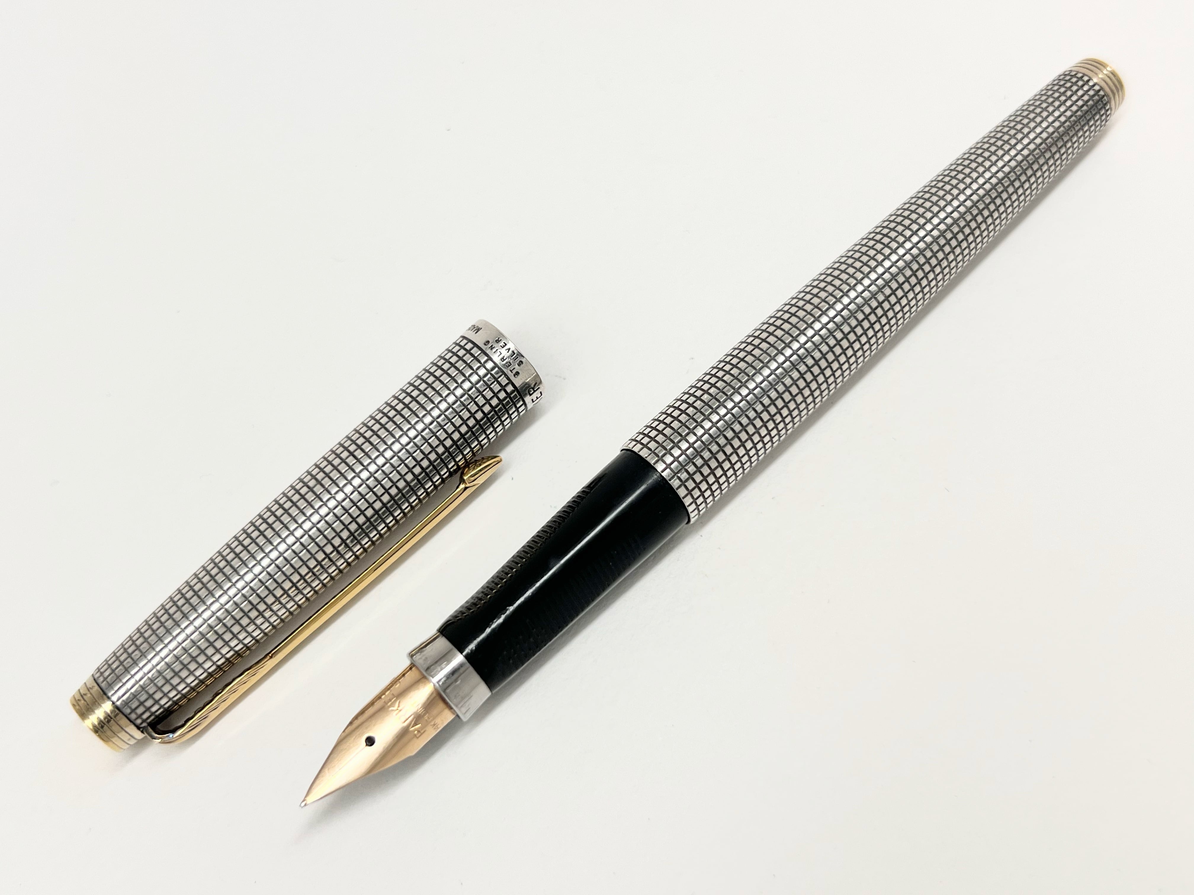 Parker Sterling Silverパーカー 万年筆 14K ペン先-