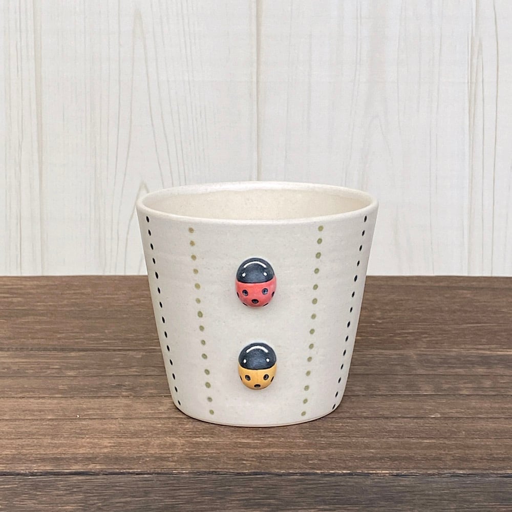 てんとう虫フリーカップ ╴2連黒 | どいなつこ ONLINE SHOP