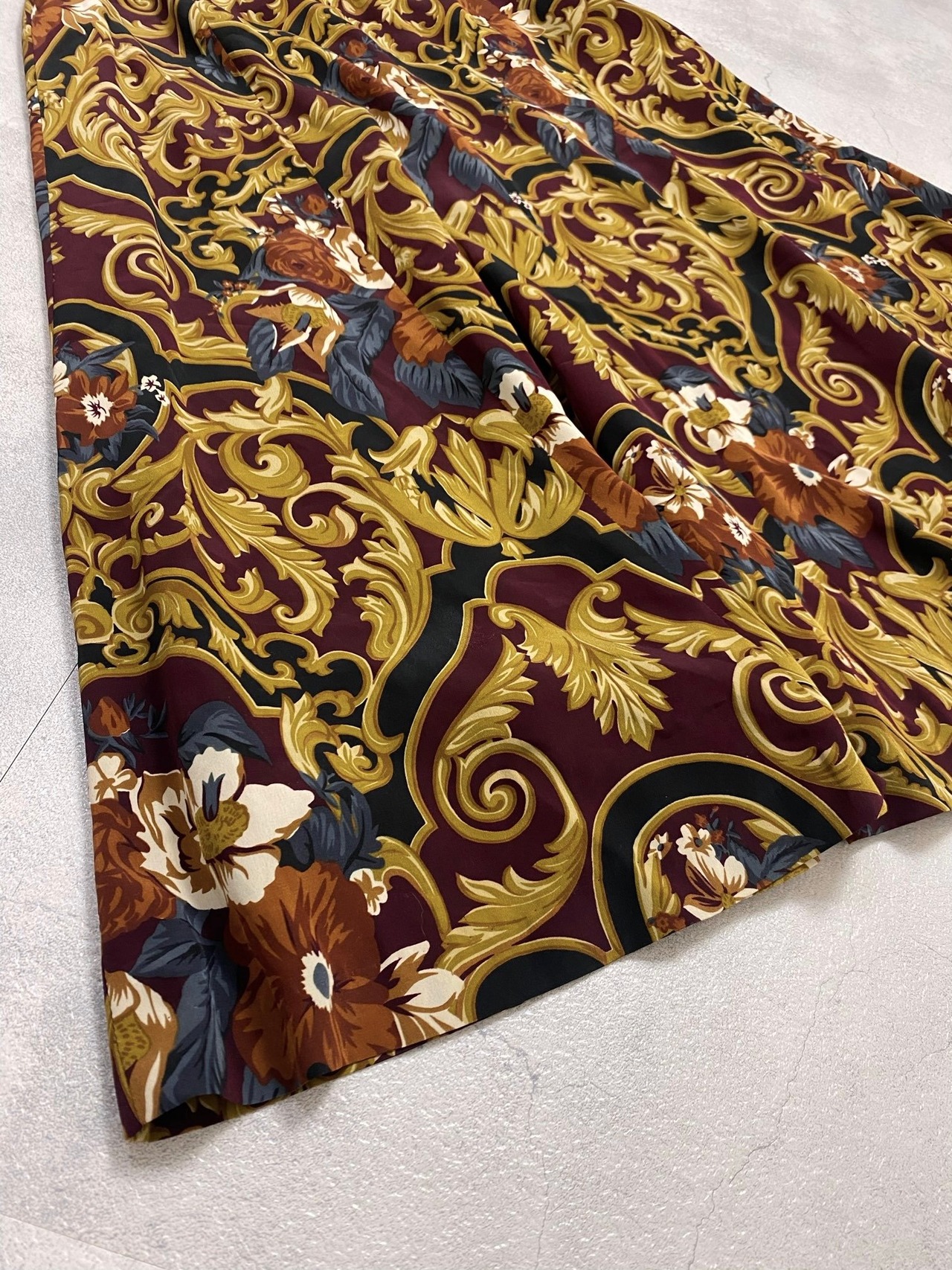 scarf pattern flare skirt-4290-8