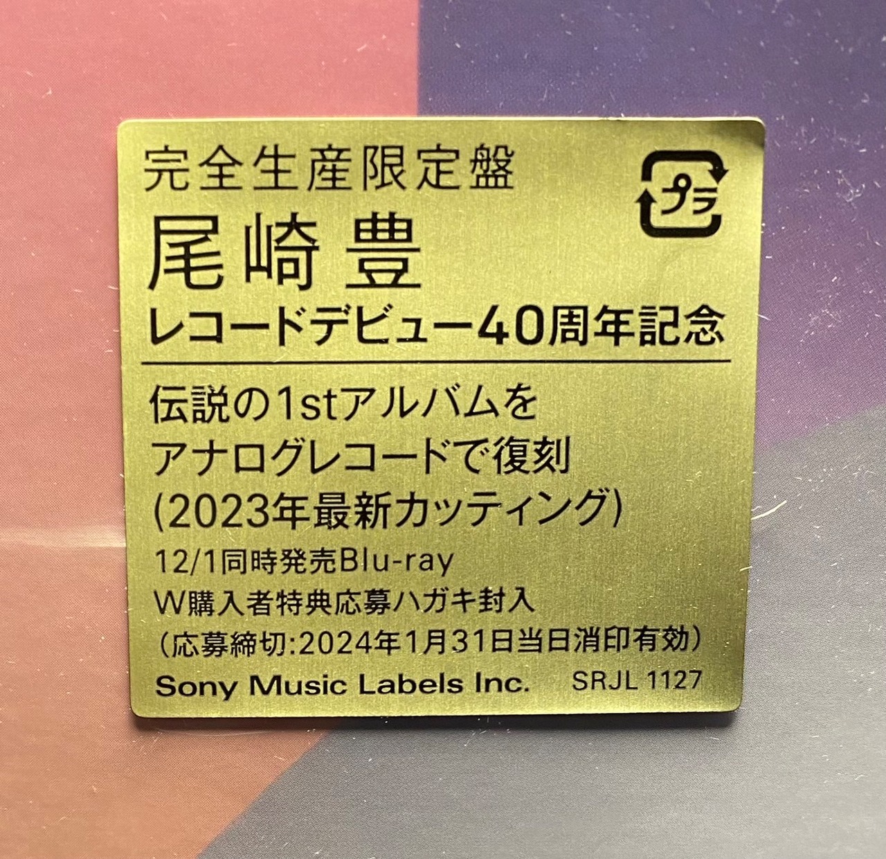 【完全生産限定】尾崎豊「十七歳の地図」アナログ盤（12インチ）