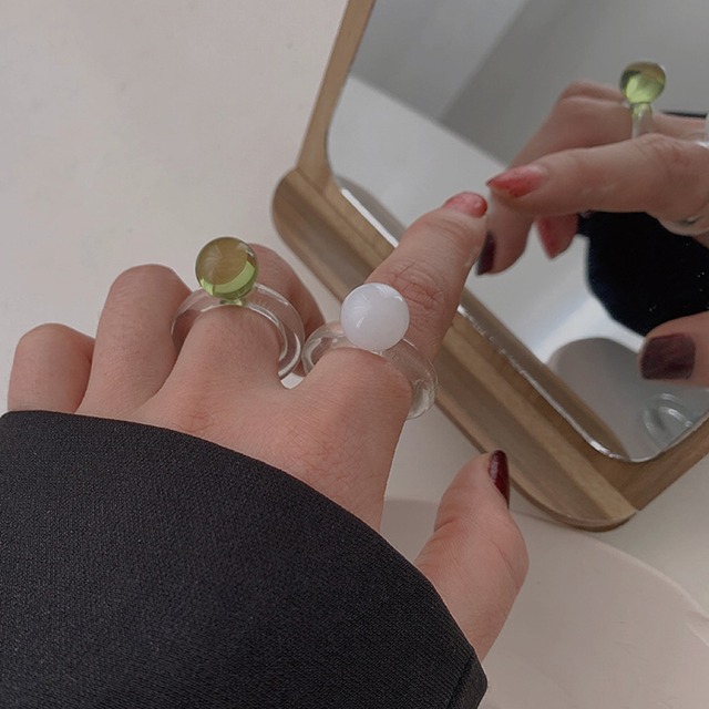 カラーリング 大人ガーリー スウィート キュート カジュアル 指輪 ブラック・アイド・ピーズ57778912372