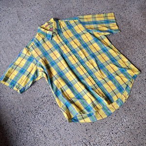 ポリコットン チェックシャツ used [307011]